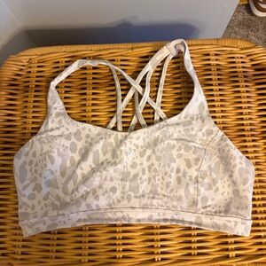 Lululemon Athletica Patterned Sports Bra - Cream and Gray 10